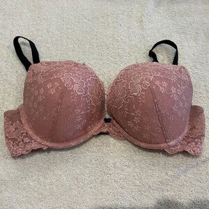 Victoria’s Secret dream angel push-up bra pink mauve lace 36D